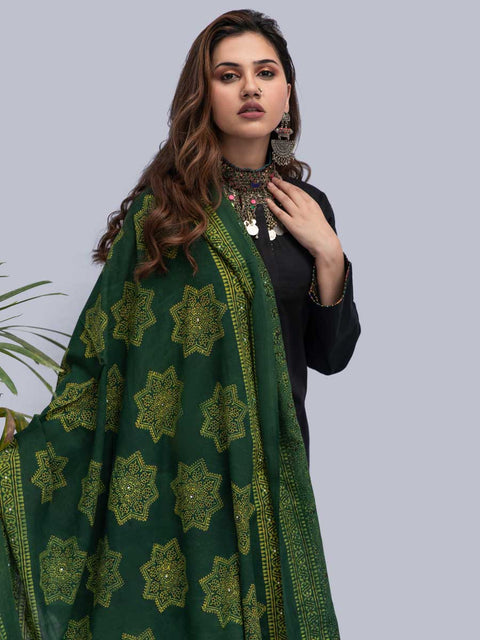 Raks Ajrak Chaadar (Green)