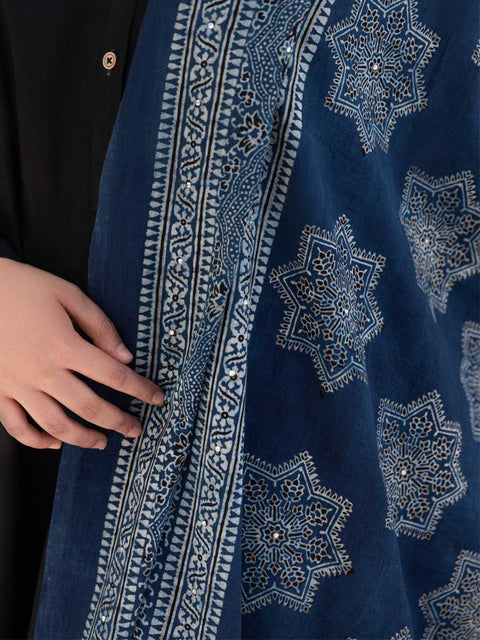 Raks Ajrak Chaadar (Blue)